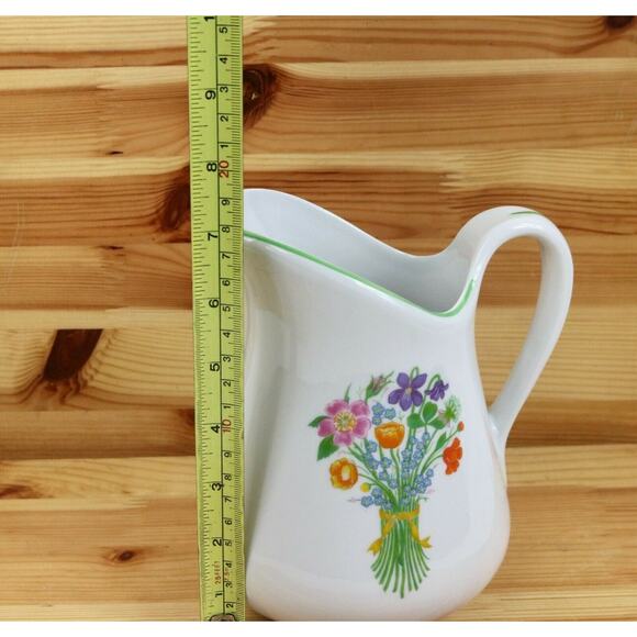 Vintage Pillivuyt France "Fleurs et Rubans" Betty St. John Pitcher China Pottery - Picture 6 of 6